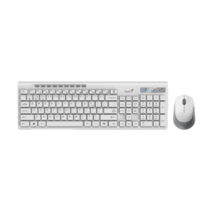 Combo teclado + mouse inalámbrico Genius Slim 8230 Blanco