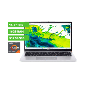 Portatil Acer AL15-41P-R7JP AMD Ryzen™ 7 5700U 15.6" FHD IPS SlimBeze WIFI6 8GB (1*8) DDR4 Memory/512SSD PCIe NVMe SSD/Linux (ESHELL) Color Silver
