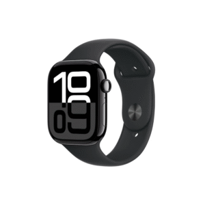 Apple Watch Series 10 GPS 46mm Jet Black Aluminium Case with Black Sport Band