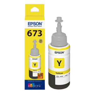 Botella de Tinta Amarilla Epson T673420-AL | Color Primario para EcoTank L800 / L805 | Tecnoprocesos Colombia