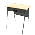 Pupitre Unipersonal Apilable 73 cm | Tapa Triplex 60x40 | Canastilla Metálica | Tubo Cal. 18 | Acabado Electroestático | Tecnoprocesos Colombia