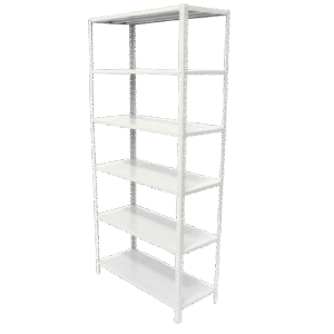 Poste Metálico Estantería Blanco 2000 mm | Paral Cal. 18 | Luminosidad y Estabilidad | Tecnoprocesos Colombia