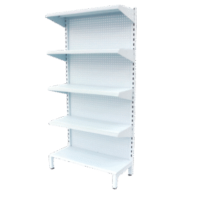 Góndola Sencilla Metálica 2 Mts Alto x 90 cm Largo | 6 Niveles Punzonados | Pintura Electroestática | Tecnoprocesos Colombia