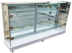 Vitrina de Vidrio Metálica 1 Metro Ancho | Exhibición Segura de Gran Alcance | Mostrador Superior | Tecnoprocesos Colombia